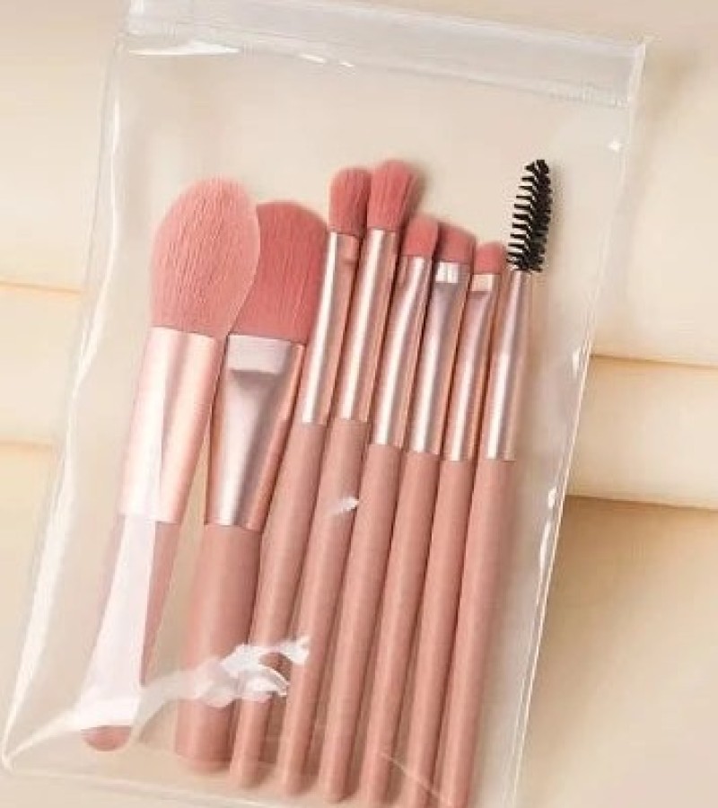 8-Piece Pro Makeup Brush Set with Portable Case